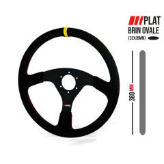 Volant sport automobile RRS OFF ROAD 380 mm plat 3 branches