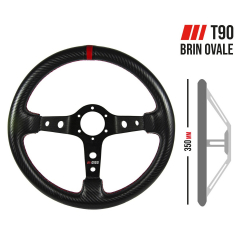 Volant RRS CARBON LOOK - T90 350mm – Rouge