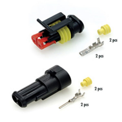 Kit connecteurs étanches verrouillables 2 Pins