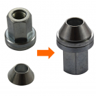 Adaptateur écrou plat vers portée conique