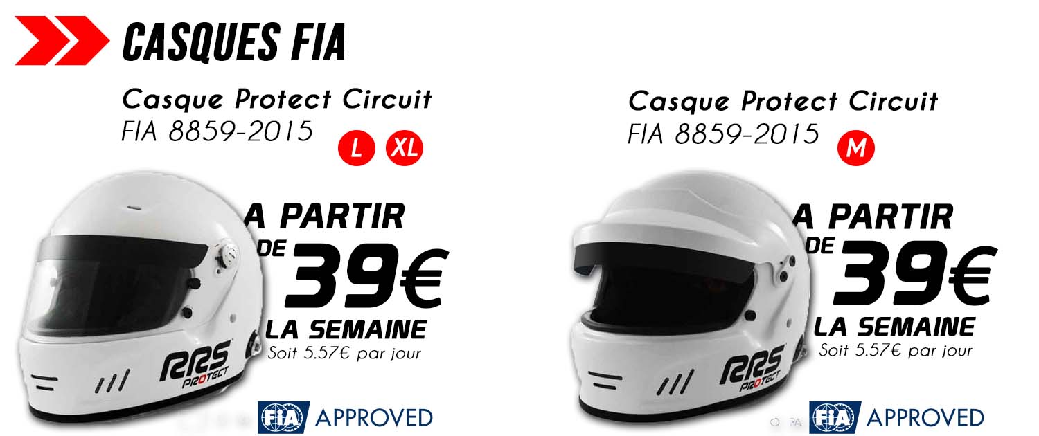 Locationd de casques FIA rallye et circuit