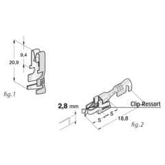Cosses pour porte-fusibles câble 1à2.5mm² - A L'UNITÉ