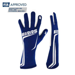 Gants RRS GRIP 2 - BLEU logos BLANC - FIA 8856-2018