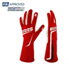 Gants RRS GRIP 2 - ROUGE logos BLANC - FIA 8856-2018