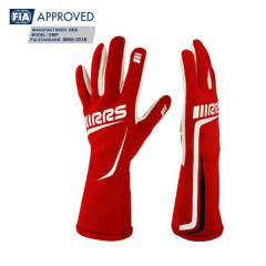 Gants RRS GRIP 2 - ROUGE logos BLANC - FIA 8856-2018