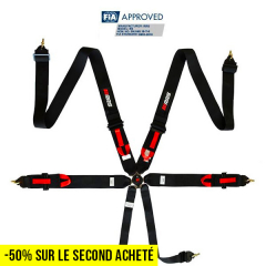 harnais FIA 6 points noir