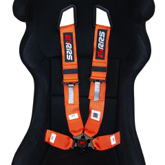 Harnais FIA RRS 4 points - Orange
