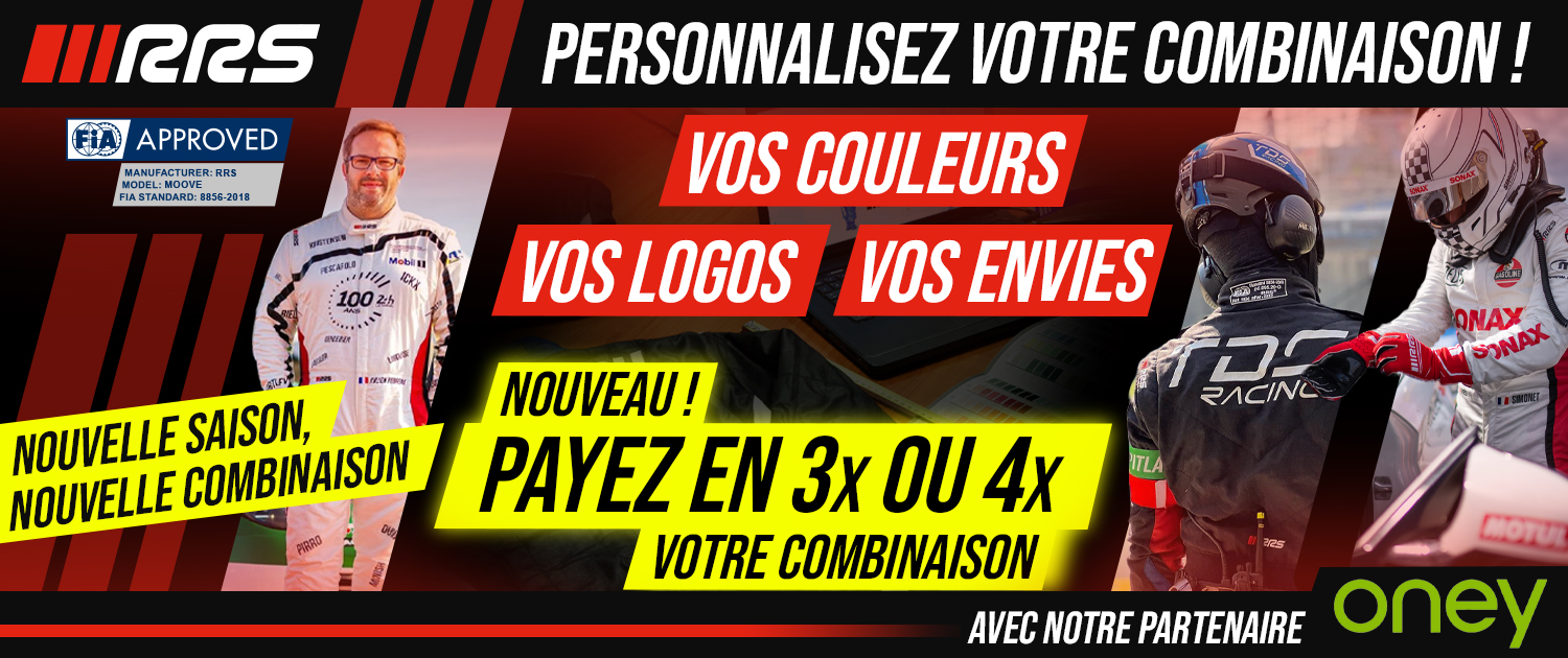 Paiement en 3 ou 4 fois pour votre combinaison personnalisée FIA