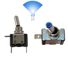 Interrupteur 2 positions lumineux bleu 12V 25A