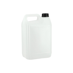 Jerrycan plastique PEHD blanc avec bouchon noir 160g 5L