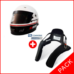 Pack Casque intégral noir PROTECT CIRCUIT FIA 8859-2015 SNELL SA2020 + Hans®