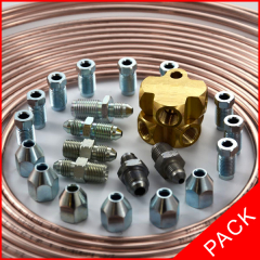 Pack freinage frein à main complet, raccords et durite CUPRONICKEL
