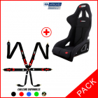 Pack siège baquet FIA RRS COBRA + harnais FIA RRS 6 points