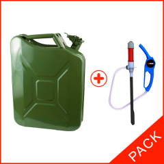 Pompe pour carburants + Jerrican métallique 20L