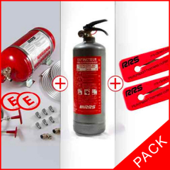 Pack sécurité extincteurs cutter coupe harnais
