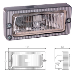 Phare antibrouillard Peigeot 309 GTI 158x75 mm