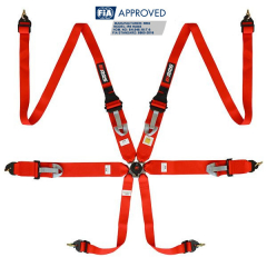 Harnais FIA RRS R6 HANS® SUPERLIGHT 2.8 kg 2019 - ROUGE