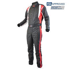 Combinaison pilote RRS Speed noire et rouge FIA 8856-2018
