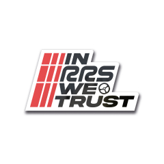 Autocollant avec film de transfert RRS Blanc et Rouge - 4pcs