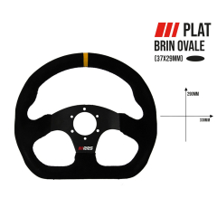 Volant RRS CARBONE Noir PLAT 3 branches