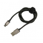 CABLE RENFORCÉ MICRO USB 1M NOIR, RENFORCE