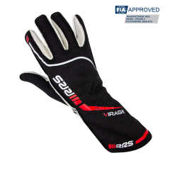 Gants pilote RRS VIRAGE 3 - NOIR logo ROUGE - FIA 8856-2018