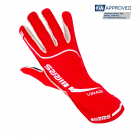 Gants pilote RRS VIRAGE 3 - ROUGE logo BLANC - FIA 8856-2018