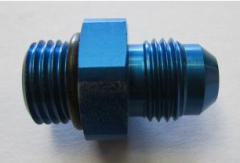 Adaptateur Alu Entrée Maître Cylindre Mâle/Mâle JIC 3/8x24 convexe JIC 7/16 x20